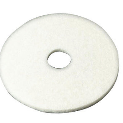 3M 20 in. D Non-Woven Natural/Polyester Fiber Floor Polishing Pad White