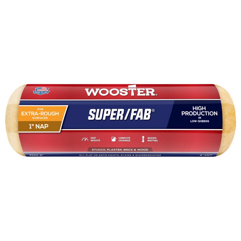 Wooster Super/Fab Knit 9 in. W X 1 in. Regular Paint Roller Cover
