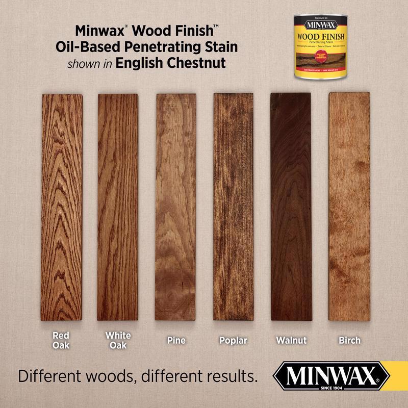 Minwax Wood Finish Semi-Transparent English Chestnut Oil-Based Penetrating Wood Stain 1 qt