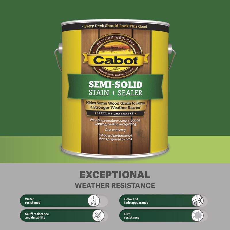 Cabot Semi-Solid Semi-Solid Cordovan Leather Oil-Based Deck and Siding Stain 1 gal