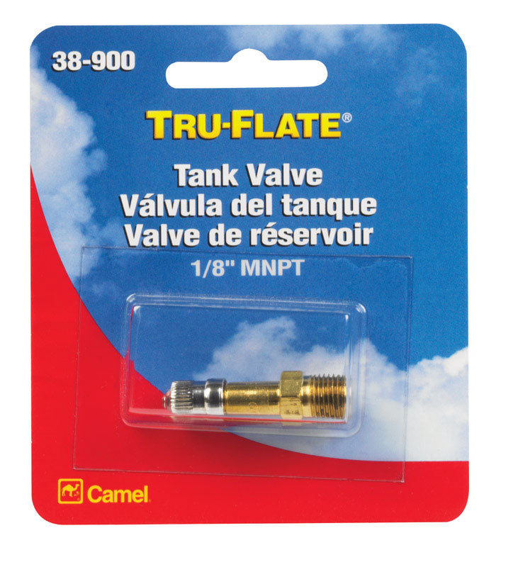 Tru-Flate Brass Tank Valve 1/8 in. Male