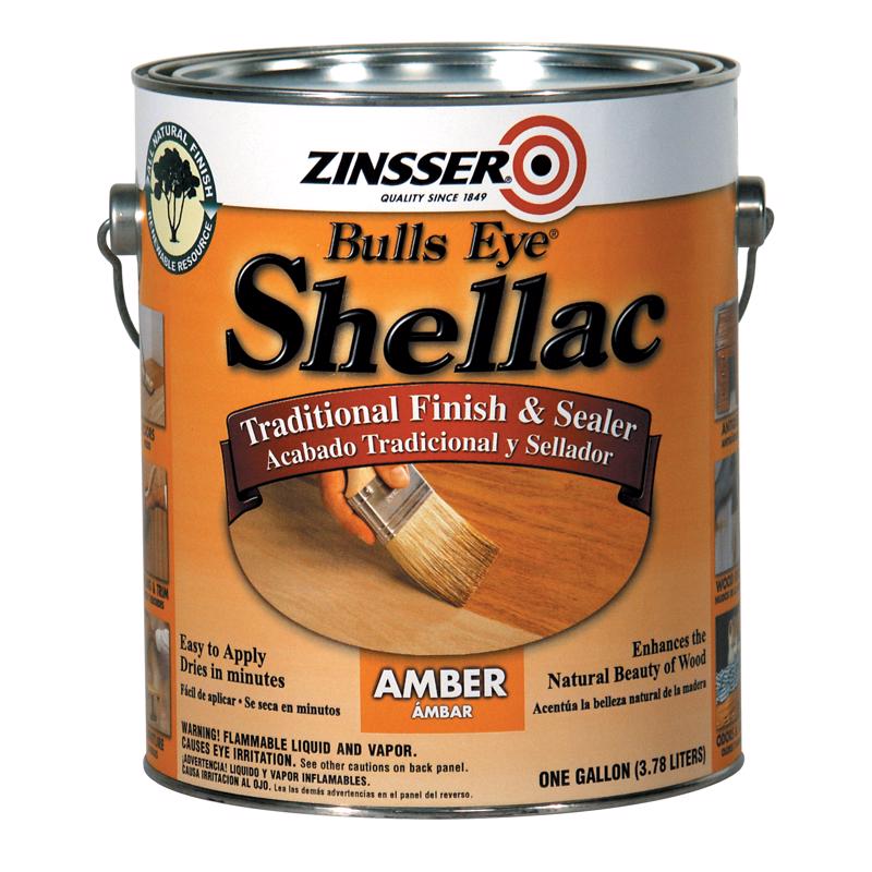 Zinsser Bulls Eye Gloss Amber Shellac-Based Shellac Finish and Sealer 1 gal