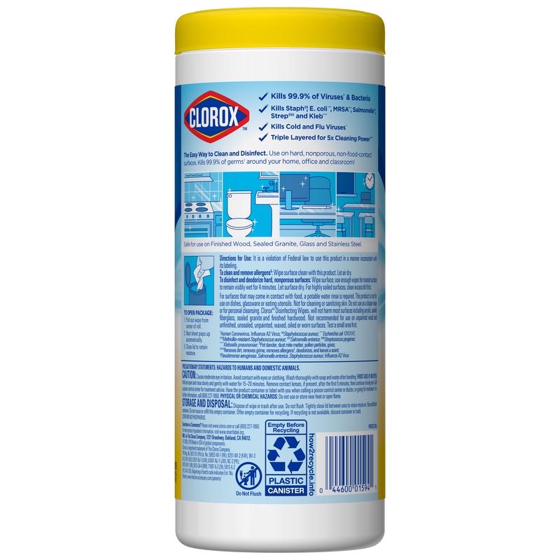 Clorox Lemon Scent Disinfecting Wipes 35 ct