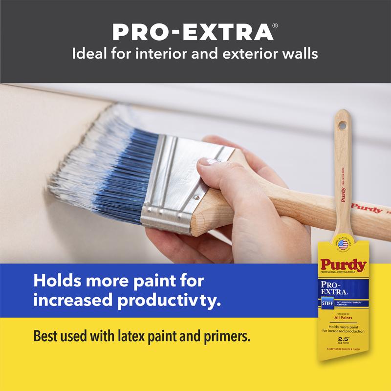 Purdy Pro-Extra Swan 3 in. Stiff Flat Wall Brush