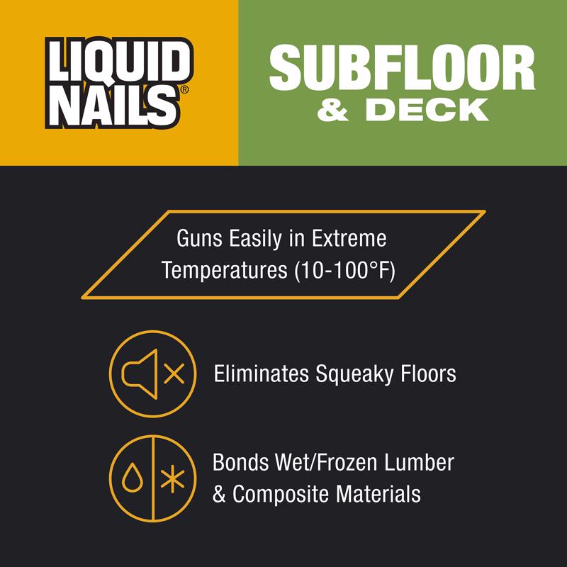 Liquid Nails Subfloor & Deck Synthetic Rubber Construction Adhesive 28 oz