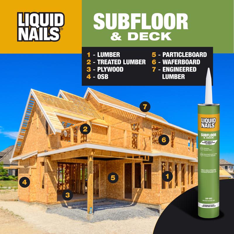 Liquid Nails Subfloor & Deck Synthetic Rubber Construction Adhesive 28 oz
