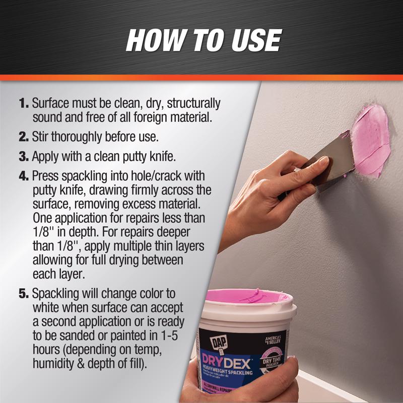 DAP DryDex Ready to Use White Spackling Compound 0.5 pt