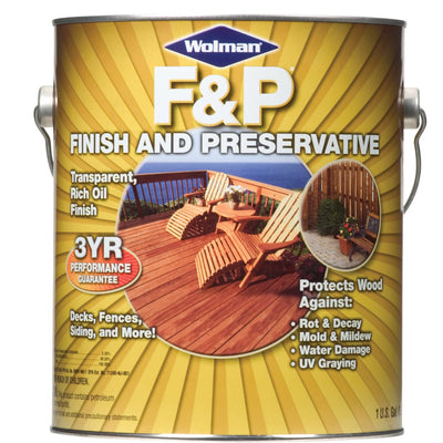 Wolman F&P Satin Natural Oil-Based Wood Finish 1 gal