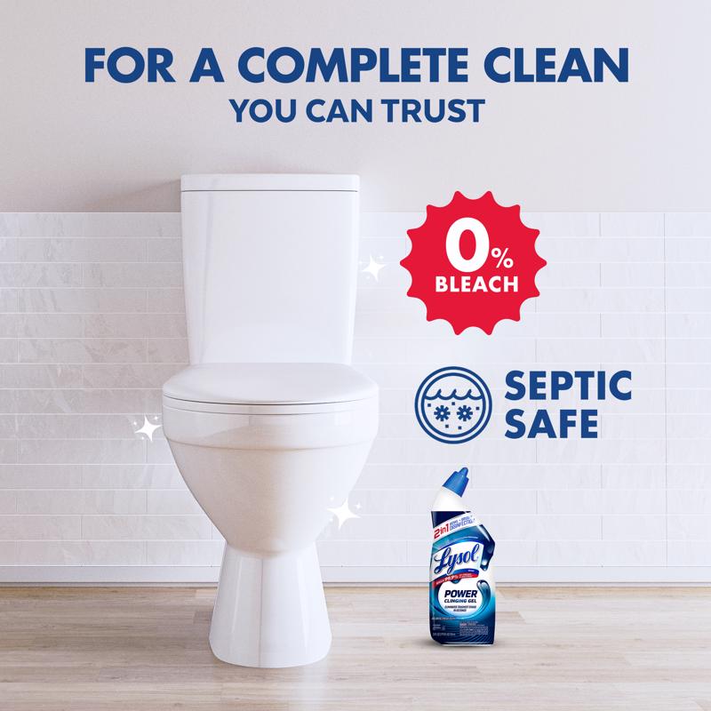 Lysol Complete Clean Power Fresh Scent Toilet Bowl Cleaner 24 oz Gel