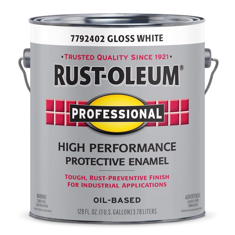 Rust-Oleum Professional Indoor and Outdoor Gloss White Oil-Based Protective Enamel 1 gal