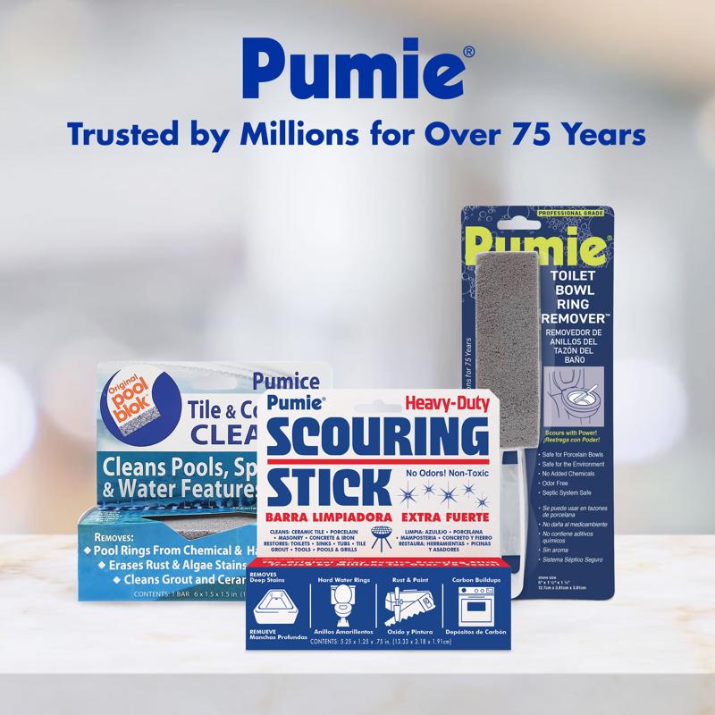 US Pumice Pumie Heavy Duty Scouring Stick For Bath/Toilet 6 in. L