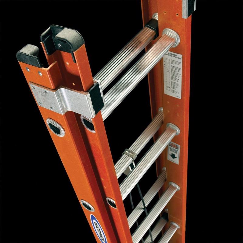 Werner 32 ft. H Fiberglass Extension Ladder Type IA 300 lb. capacity