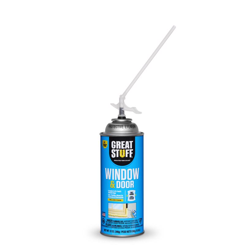 Great Stuff Window & Door Yellow Polyurethane Insulating Foam Sealant 12 oz