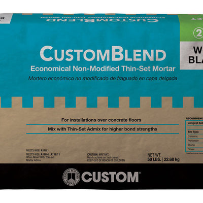 Custom Building Products White Thin-Set Mortar 50 lb