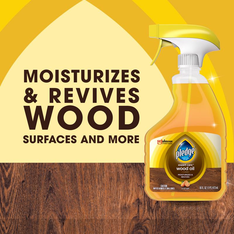 Pledge Revitalizing Oil Orange Scent Furniture Polish 16 oz Spray