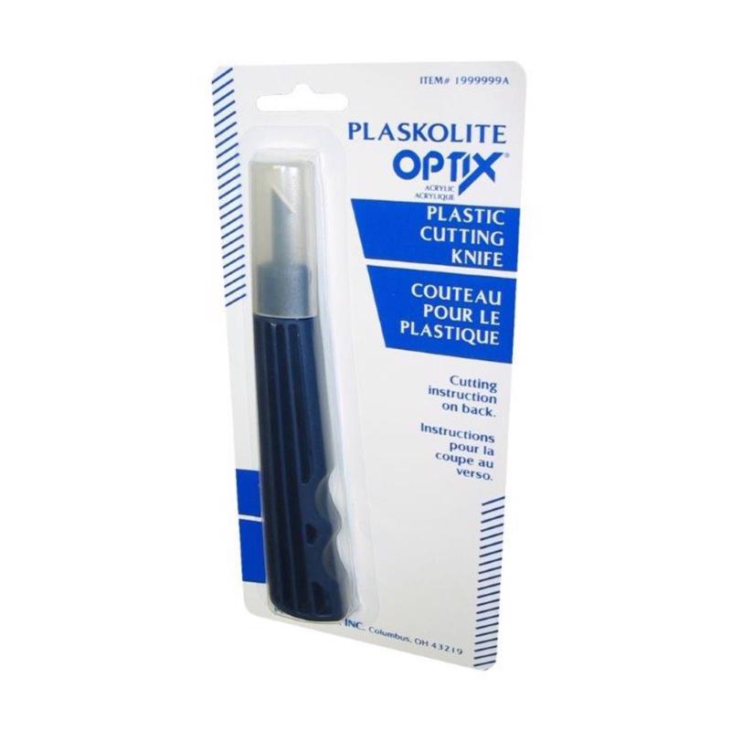 Plaskolite Optix 5 in. Fixed Blade Knife Blue