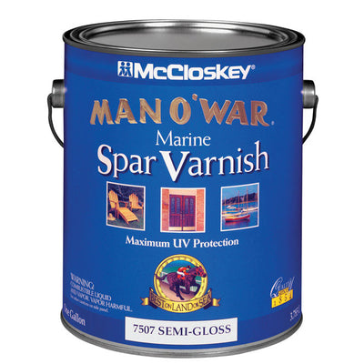 McCloskey Man O' War Semi-Gloss Clear Marine Spar Varnish 1 gal