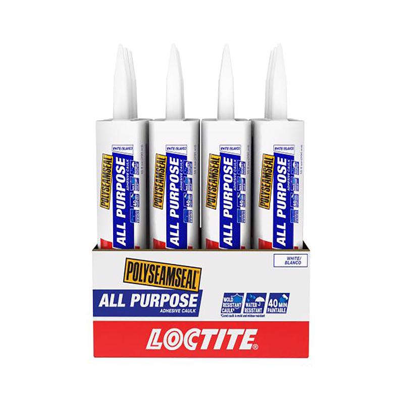 Loctite Polyseamseal White Acrylic Latex All Purpose Adhesive Caulk 10 oz
