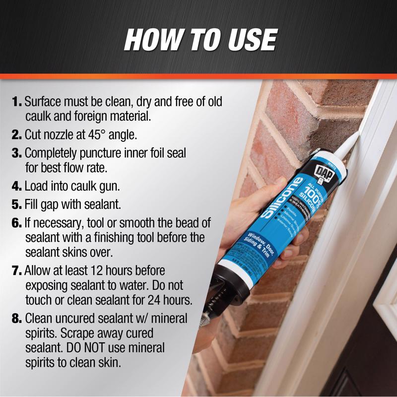 DAP Aluminum Silicone Rubber Door/Siding/ Window Sealant 10.1 oz