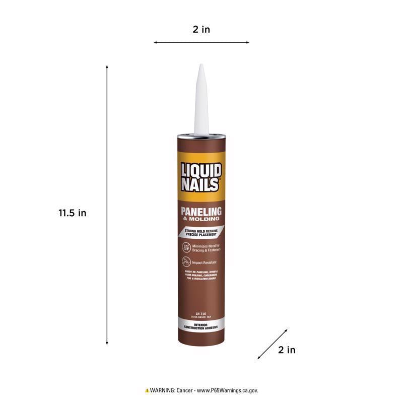 Liquid Nails Paneling & Molding High Strength Latex Tan Adhesive 10 oz
