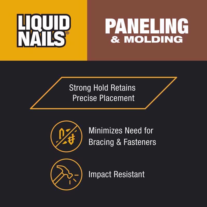 Liquid Nails Paneling & Molding High Strength Latex Tan Adhesive 10 oz