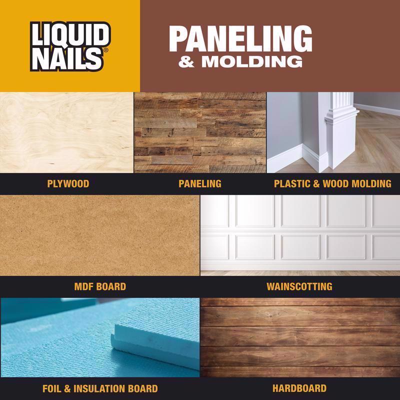 Liquid Nails Paneling & Molding High Strength Latex Tan Adhesive 10 oz