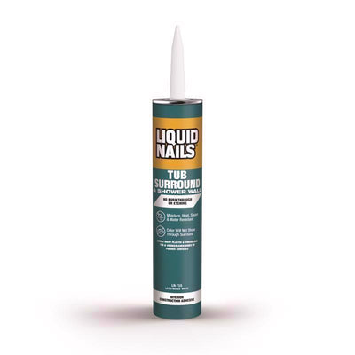 Liquid Nails Tub Surround & Shower Wall High Strength Latex White Adhesive 10 oz