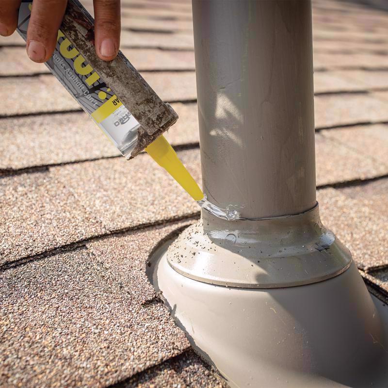 Sashco Through The Roof Gloss Clear Synthetic Rubber Roof Sealant 1 qt