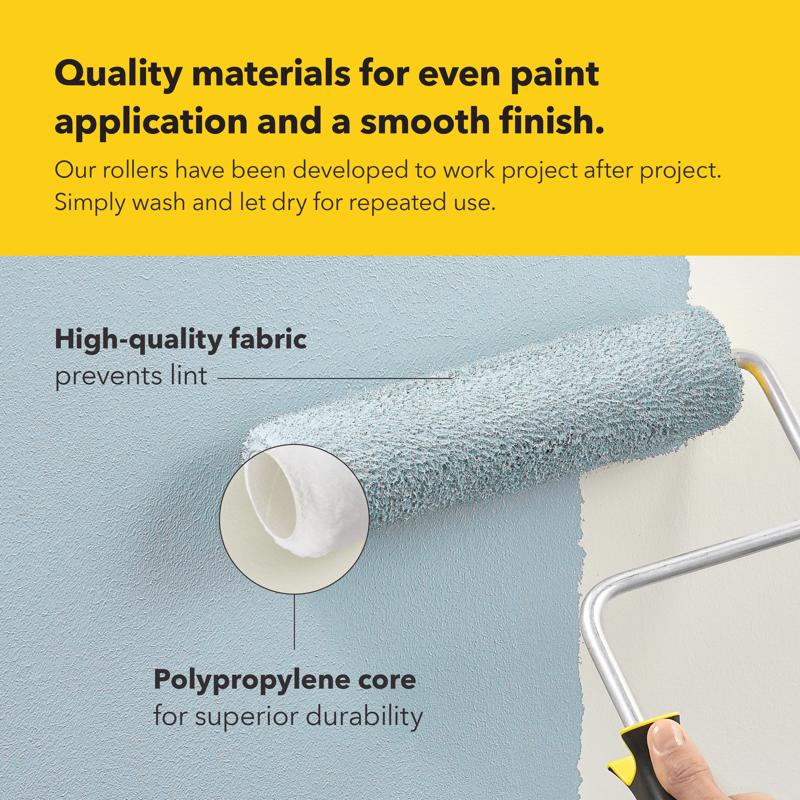 Purdy White Dove Woven Fabric 4 in. W X 3/8 in. Jumbo Mini Paint Roller Cover