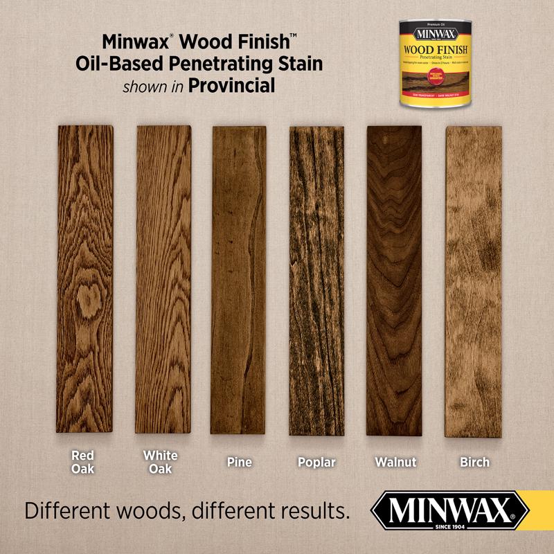 Minwax Wood Finish Semi-Transparent Provincial Oil-Based Penetrating Wood Stain 1/2 pt