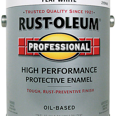 Rust-Oleum Professional High Performance Indoor and Outdoor Flat White Protective Paint 1 gal