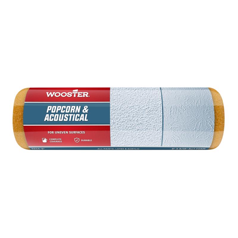 Wooster Popcorn/Acoustical Foam 9 in. W X 9/16 in. Paint Roller Cover