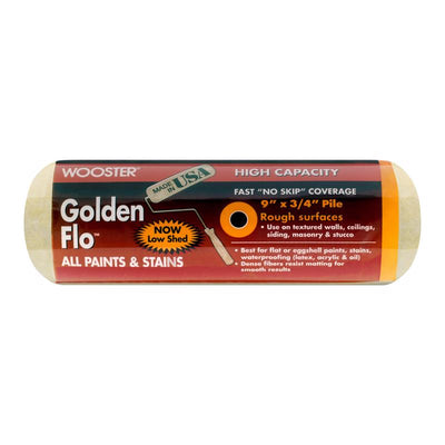 Wooster Golden Flo Fabric 9 in. W X 3/4 in. Paint Roller Cover