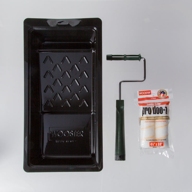 Wooster Pro/Doo-Z 4.5 in. W Mini Paint Roller Kit Threaded End