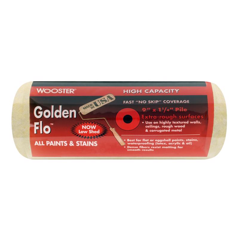 Wooster Golden Flo Fabric 9 in. W X 1-1/4 in. Paint Roller Cover