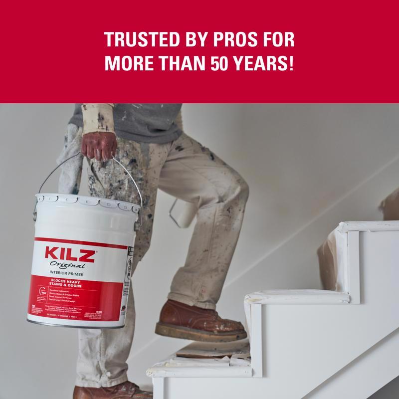 KILZ Original White Flat Oil-Based Alkyd Oil Primer 1 qt