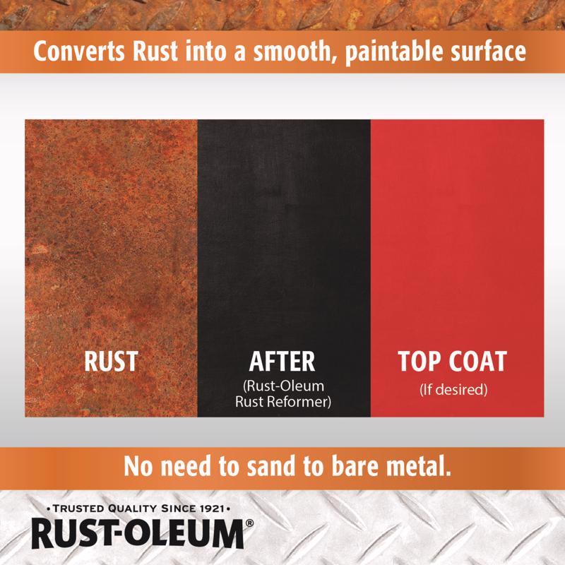 Rust-Oleum Stops Rust Indoor and Outdoor Flat Black Rust Reformer 10.25 oz