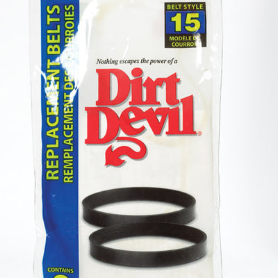 Dirt Devil Vacuum Belt For ultra corded hand vacuums 2 pk Style 15