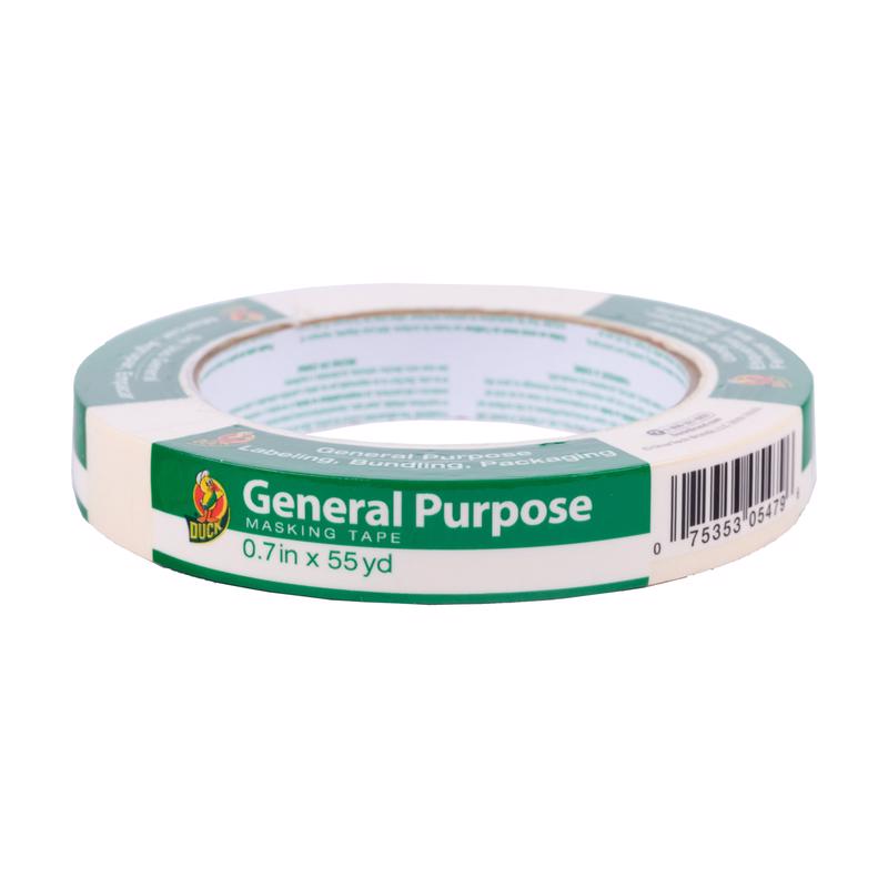 Duck 0.7 in. W X 60 yd L Beige High Strength Masking Tape
