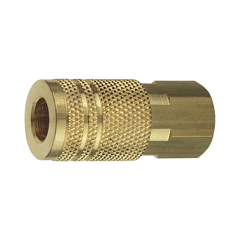 Tru-Flate Brass Quick Change Coupler 1/4 in. FPT X 1/4 in.