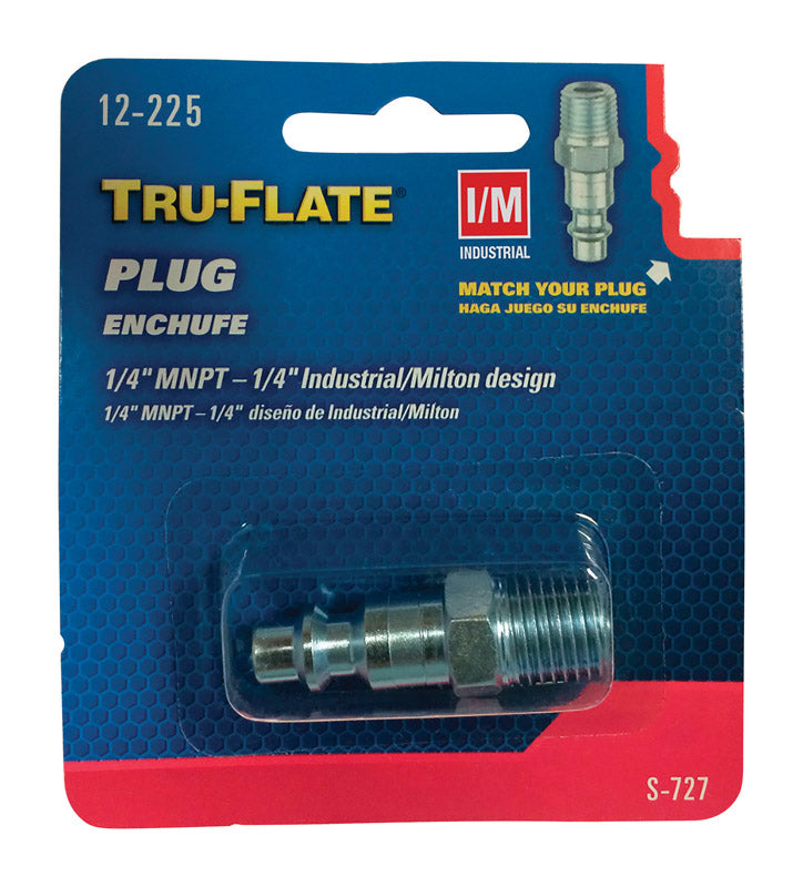 Tru-Flate Steel Air Plug 1/4 in. Male
