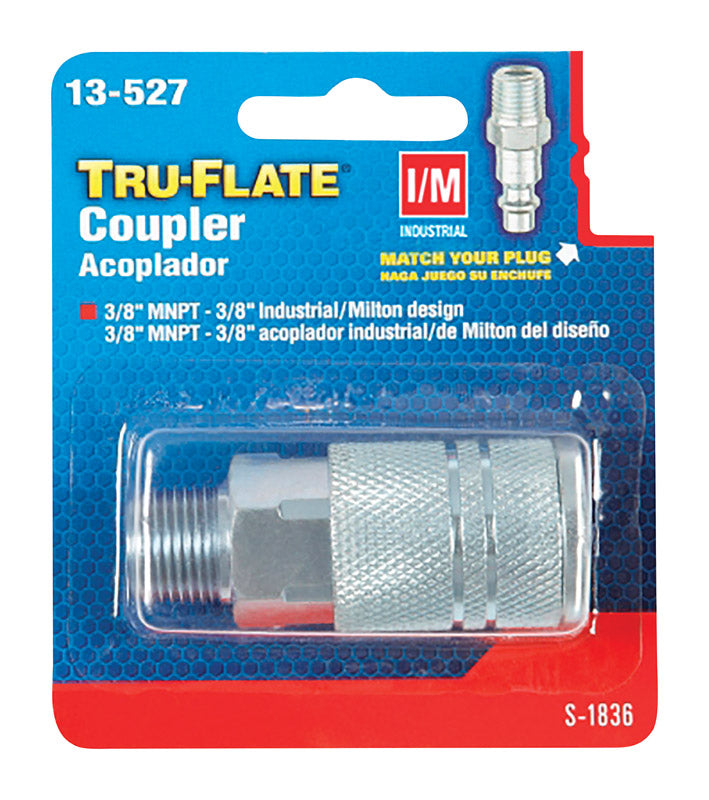 Tru-Flate Steel Quick Change Coupler 3/8 in. Male