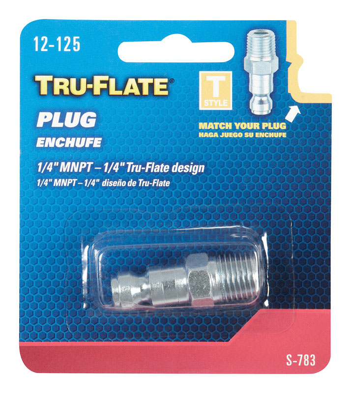 Tru-Flate Steel Air Plug 1/4 in. Male