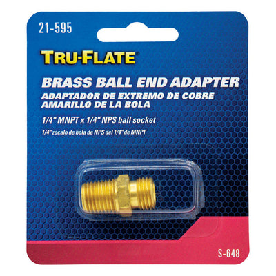 Tru-Flate Brass Ball-End Adapter 1/4 in. Male