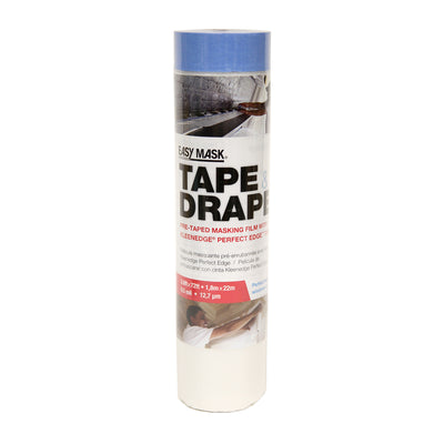 Trimaco Easy Mask 6 ft. W X 72 ft. L X 0.5 mil Pre-Taped Plastic Masking Film