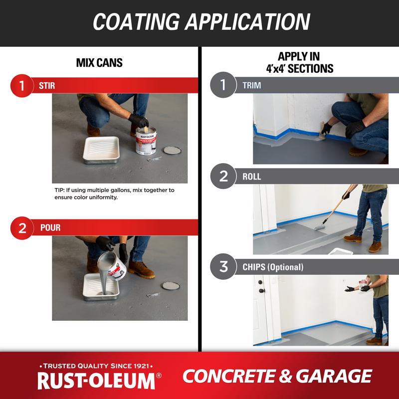 Rust-Oleum Satin Battleship Gray Acrylic Concrete and Garage Floor Paint 1 gal