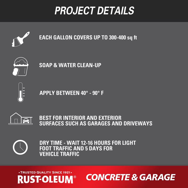 Rust-Oleum Satin Armor Gray Acrylic Concrete & Garage Floor Paint 1 gal