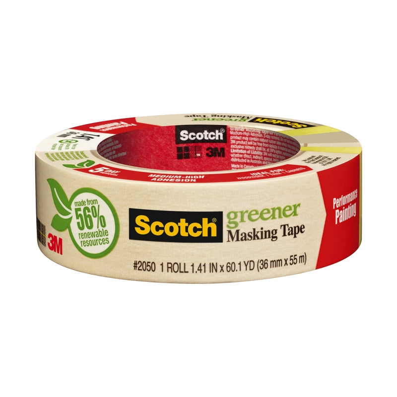 Scotch 1.41 in. W X 60.1 yd L Tan Medium Strength Masking Tape