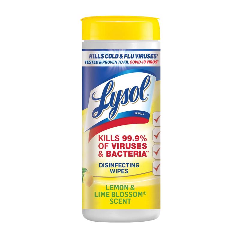 Lysol Lemon & Lime Blossom Scent Disinfecting Wipes 35 ct