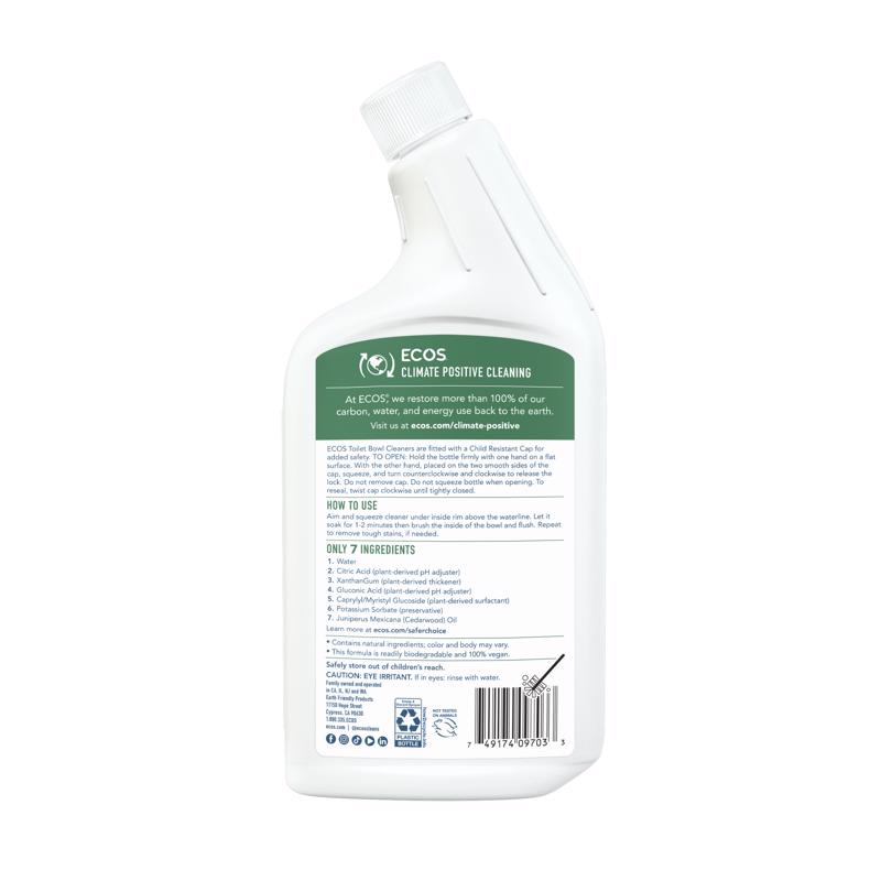 ECOS Cedar Scent Toilet Bowl Cleaner 24 oz Cream